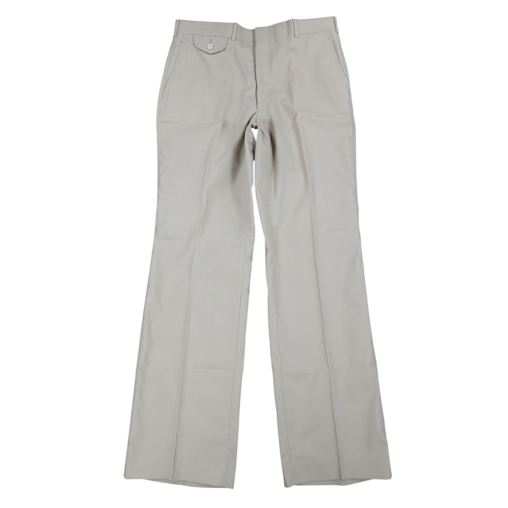 John Alexander Trousers Mens 33x32 Vintage Deadstock Tan Khaki Ivy Slacks USA